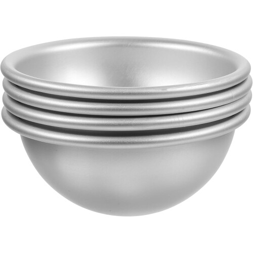 4pcs Hemisphere Cake Making Mold Kitchen Cake Mold 8.5inch Aluminium Alloy Strong Stable Structure