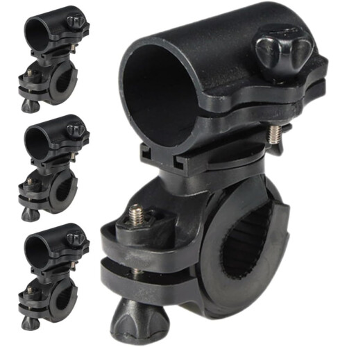 4Pcs Bicycle Flashlight Holder Bracket Clip for Bike Handlebar Mount Stand Universal Plastic