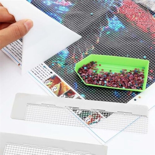 3Pcs Diamond Draw Ruler Mesh Ruler Grid DIY Diamond Draw Ruler Accessories with 240/400 Blank Grids 2