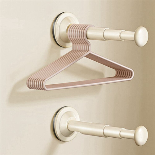 3pcs Suction Cup Clothes Hanger Storage Organizer Home Balcony Multi-Functional Wall-Mounted Hanger 2