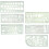 6pcs Green Plastic Geometric Drawing Ruler Set Measuring Templates 1