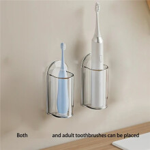Suporte para Escova de Dentes Não Perfurado, Base para Escova de Dentes Elétrica, Suporte para Escova de Dentes de Parede Que Economiza Espaço,
