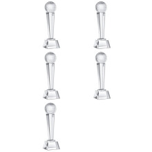 5st 9 X 2,8 Inch Kristalglas Golftrofee voor Volwassenen Kinderen Golftoernooi Tafel Desktop Decor