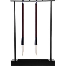 Chinese Iron Calligraphy Brush Holder Pen Hanger Stand Rack for Brush Pen Storage and Desktop Décor