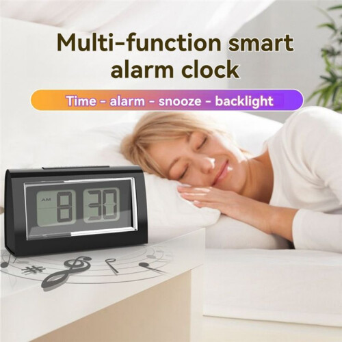 Desk Clock Large Digital Battery Powered Decorative Flip Digital Alarm Clock Suitable for Office Dormitory Bedside 1