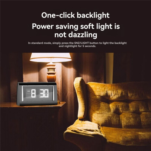 Desk Clock Large Digital Battery Powered Decorative Flip Digital Alarm Clock Suitable for Office Dormitory Bedside 2