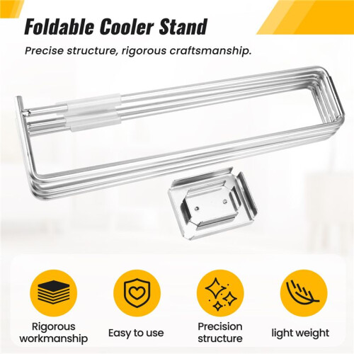 Foldable Cooler Stand Stable Foldable Stand Rack for BBQ Household Travel 2