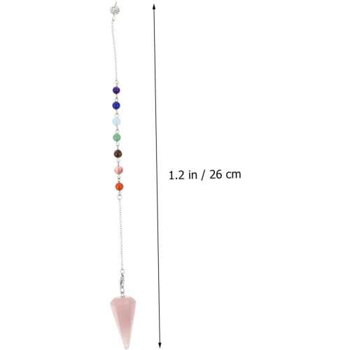 DIY Hexagonal Pendulum Crystal Stone Agate Pendant with Cone Shape for Divination and Neck Decoration 1