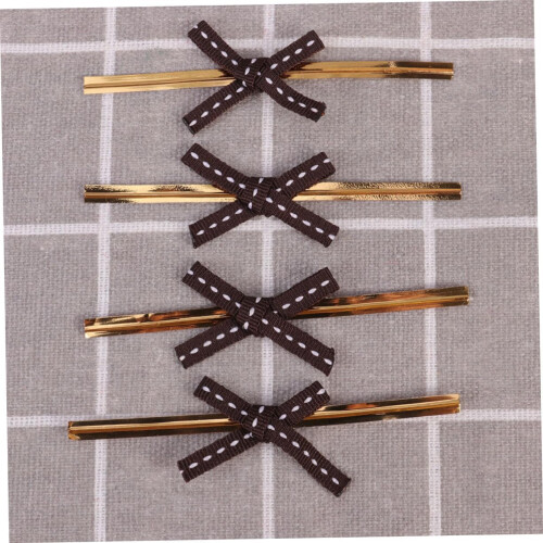 100pcs Tie Baking Packaging Bowknot Wrapped Wire Food Sealing Clip Practical Baking Bag Tie