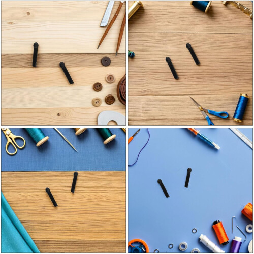 100Pcs Black Metal Zipper Pull Replacement for Luggage and Backpack, Detachable Double-Layer 2