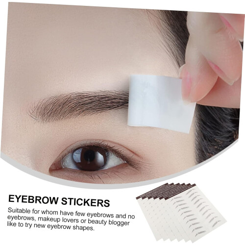 12pcs Makeup Eyebrow Sticker Eyebrow Transfer Sticker Tattoo Tool for Brow Makeup