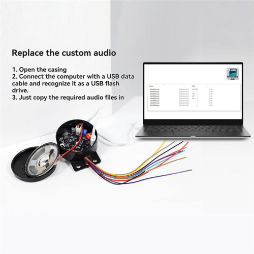 Voice Speaker Prompter 5V Customizable Voice-Activated Access Control Car Locking Security 2