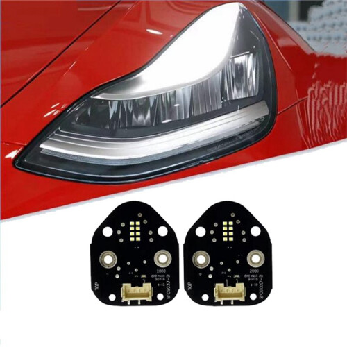 2Pcs Front LED Daytime Running Lights PCB Board for  Model 3 19-20 Light Source Board Chip for Light Not Shining 1
