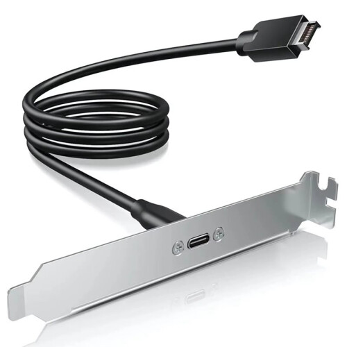 20Gbps USB 3.2 Adapter, Motherboard Header Extension Cable, USB-C to USB3.2 Type-E Key-A 20-Pin Connector PCIe Bracket