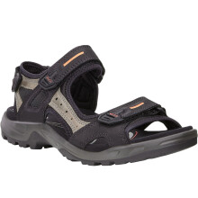 (13.5-14 UK (49EU), Black) Ecco Mens Offroad Yucatan Walking Hiking Trail Sandals Shoes - Black