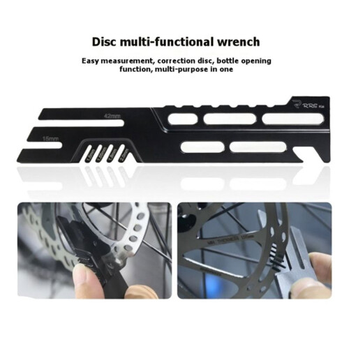 RRSKIT Bicycle Disc Brake Multi-Tool Rust Disc Truing Tool Multi-Functional with Bottle Opener Bicycle Repair Tools 2