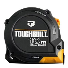 TOUGHBUILT High Precision Alloy Tape Measure Metric Auto-Lock Thickening Wear Resistant Alloy Tape Measure 10 Meter