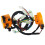 22MM Universal Motorcycle Handlebar Combination  Handlebar  with LED Light Motorcycle  Orange 1