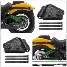 Motorcycle Side Saddlebag Swingarm Bag Waterproof Storage Tool Bag for Forty-Eight Softail Fat Bob