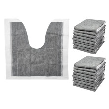 30 Pcs Disposable Toilet Mats,Absorbent Toilet Floor Protector Non-Slip Bathroom Potty Training Mats,U Shaped Toilet Mat