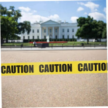 2 Rolls Halloween Decoration English Letter Caution Decals Caution Tape Halloween Decor for Outdoor