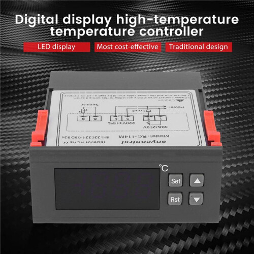 220V/30A Digital Temperature Controller Rc-114M Thermostat Relay Output -30~300 Degree With Ntc Sensor