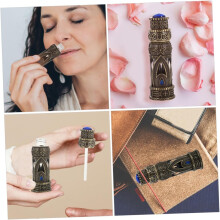 2pcs Refillable Glass Perfume Bottles with Alloy Caps Leakproof Travel Essential Oil Atomizer Containers