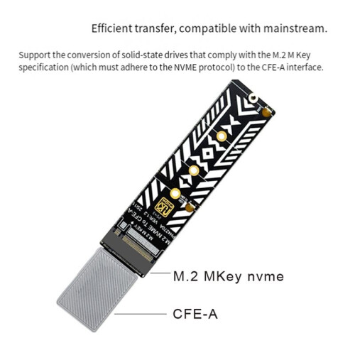 PHDK M.2 M-Key NVMe SSD to CFE-A Memory Card Adapter PH4270A Solid State Drive Adapter Card Support 2230/42/60/80