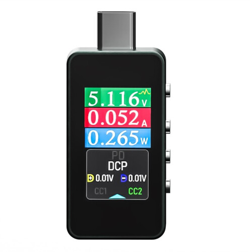 RK-C1 Power Meter Color Screen Fast Charging Tester Voltage Ammeter 8A Gravity-Rotation Tester 2