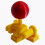 3D Printed Keyboard Joystick 4 Way Directional Key Mod for Mechanical Keyboards Easy Install Key Controller Yellow 1