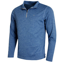 (XXXL, Denim Marl) Calvin Klein Mens 2026 Harlem 1/4 Zip Lightweight Technical CK Golf Sweater