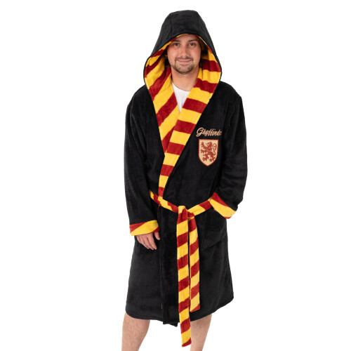 Harry Potter (Small) Harry Potter Hooded Bathrobe (Unisex Black)