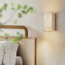 Yellow Travertine Stone Wall Mounted Lamp for Modern Indoor Outdoor Lighting