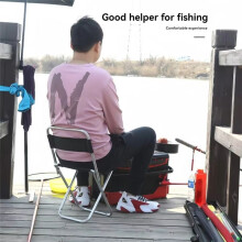 Portable Stainless Steel Outdoor Foldaway Chair with Backrest - , Easy to Carry for Camping, Fishing
