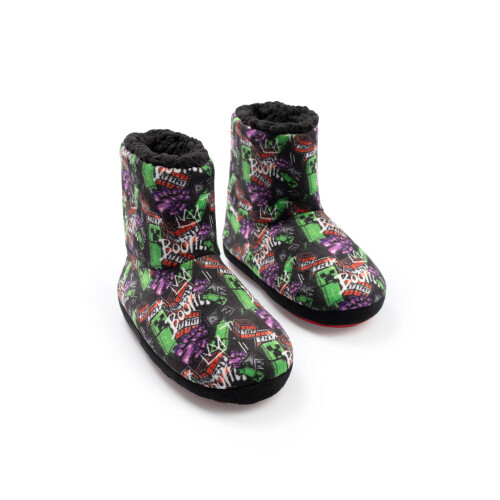 Minecraft (3 UK Child) Minecraft Slipper Boots (Boys Multicoloured)