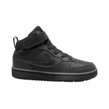 (12 UK Child, Triple Black) Nike Boys Court Borough High Top Trainers