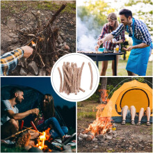 30pcs Camping Fire Starter Wick Cord Made of Portable Flammable Hemp Rope Lightweight Hiking Survival Tool