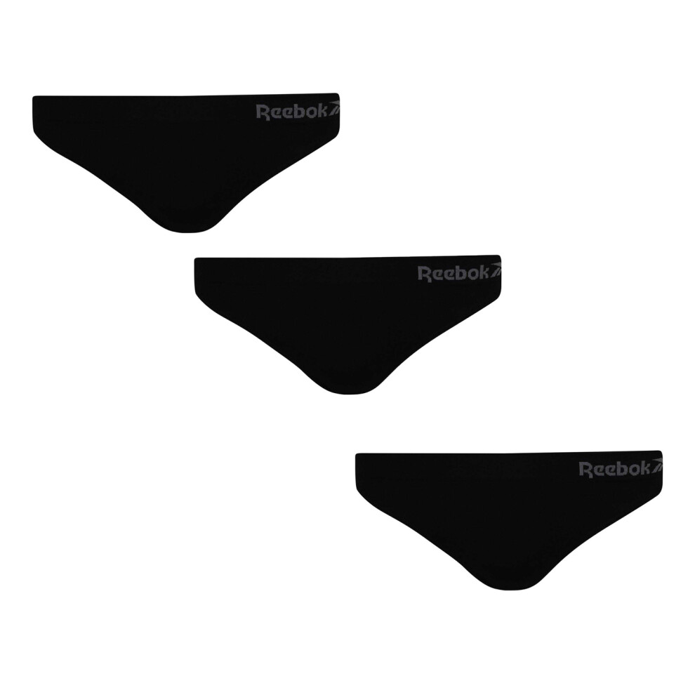 Reebok (10 Uk, Black) Womens/Ladies Kal Thong (Pack Of 3)