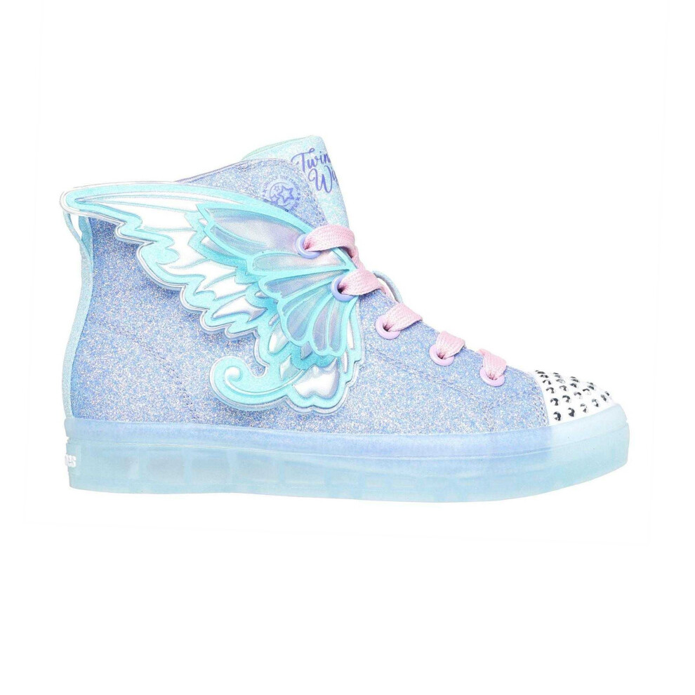 Skechers Girls Twi-Lites 2.0 Twinkle Wishes Butterfly Wing Light Up High Top Trainers