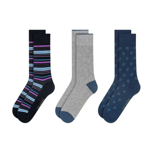 Ted Baker Ted Baker Mens Stripe Crew Socks (Pack of 3)