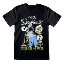 (L, Black) The Simpsons Unisex Adult Treehouse Of Horror T-Shirt