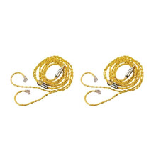 2Pcs QKZ Earphone Upgrade Cable 8 Core Silver Plated 2Pin 0.75mm 3.5mm HiFi IEM Cable for QKZ ZXN ZXT Wired Headphones