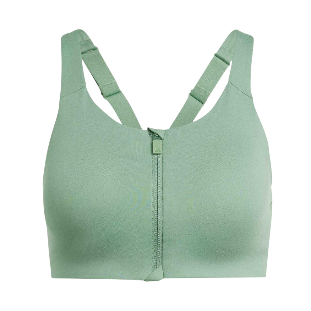 Adidas (30A, Green) Womens/Ladies Luxe Scoop Neck Sports Bra
