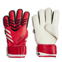 (11, Red/Black) Adidas Unisex Adult Predator Match Fingersave Goalkeeper Gloves