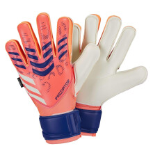 (8, Orange/White) Adidas Unisex Adult Predator Match Fingersave Goalkeeper Gloves