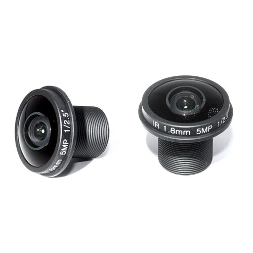 2 Lentes M12 5MP 1.8MM para Câmera de Segurança IP HD CFTV F2.0 1/2.5 Polegadas com Amplo Ângulo de Visão de 180
