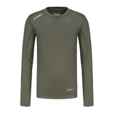 (11-12 Years, Olive) Sondico Childrens/Kids Core Breathable Long-Sleeved Base Layer Top