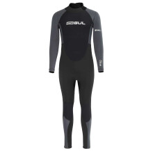 (XS, Black/Grey) Gul Mens Contour Logo Full Length Wetsuit