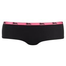 (8 UK, Black/Fluorescent Pink) Lonsdale Womens/Ladies Logo Cotton Briefs