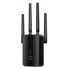 Repetidor WiFi de 1200 Mbps, 2,4 GHz y 5 GHz, Extensor WiFi Inalámbrico de Doble Banda, Enrutador Amplificador Gigabit 802.11ac de Largo Alcance con